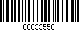 Código de barras (EAN, GTIN, SKU, ISBN): '00033558'