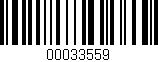 Código de barras (EAN, GTIN, SKU, ISBN): '00033559'