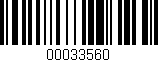 Código de barras (EAN, GTIN, SKU, ISBN): '00033560'