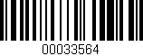 Código de barras (EAN, GTIN, SKU, ISBN): '00033564'