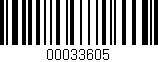 Código de barras (EAN, GTIN, SKU, ISBN): '00033605'