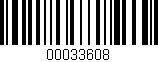 Código de barras (EAN, GTIN, SKU, ISBN): '00033608'