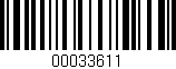 Código de barras (EAN, GTIN, SKU, ISBN): '00033611'