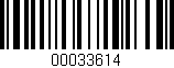 Código de barras (EAN, GTIN, SKU, ISBN): '00033614'