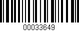 Código de barras (EAN, GTIN, SKU, ISBN): '00033649'