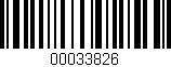 Código de barras (EAN, GTIN, SKU, ISBN): '00033826'