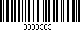 Código de barras (EAN, GTIN, SKU, ISBN): '00033831'