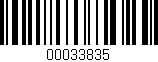 Código de barras (EAN, GTIN, SKU, ISBN): '00033835'