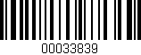Código de barras (EAN, GTIN, SKU, ISBN): '00033839'