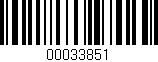Código de barras (EAN, GTIN, SKU, ISBN): '00033851'