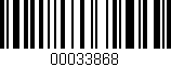 Código de barras (EAN, GTIN, SKU, ISBN): '00033868'