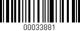 Código de barras (EAN, GTIN, SKU, ISBN): '00033881'