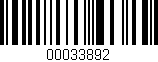 Código de barras (EAN, GTIN, SKU, ISBN): '00033892'