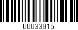 Código de barras (EAN, GTIN, SKU, ISBN): '00033915'