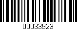Código de barras (EAN, GTIN, SKU, ISBN): '00033923'