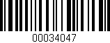 Código de barras (EAN, GTIN, SKU, ISBN): '00034047'