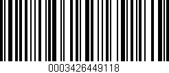 Código de barras (EAN, GTIN, SKU, ISBN): '0003426449118'