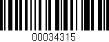 Código de barras (EAN, GTIN, SKU, ISBN): '00034315'