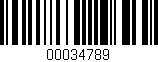 Código de barras (EAN, GTIN, SKU, ISBN): '00034789'