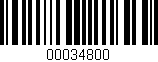 Código de barras (EAN, GTIN, SKU, ISBN): '00034800'