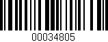 Código de barras (EAN, GTIN, SKU, ISBN): '00034805'