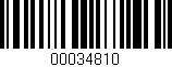 Código de barras (EAN, GTIN, SKU, ISBN): '00034810'
