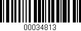 Código de barras (EAN, GTIN, SKU, ISBN): '00034813'