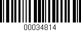 Código de barras (EAN, GTIN, SKU, ISBN): '00034814'