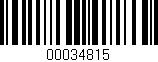 Código de barras (EAN, GTIN, SKU, ISBN): '00034815'
