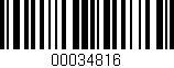 Código de barras (EAN, GTIN, SKU, ISBN): '00034816'