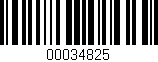 Código de barras (EAN, GTIN, SKU, ISBN): '00034825'