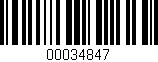 Código de barras (EAN, GTIN, SKU, ISBN): '00034847'