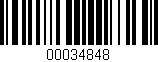 Código de barras (EAN, GTIN, SKU, ISBN): '00034848'
