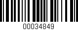 Código de barras (EAN, GTIN, SKU, ISBN): '00034849'