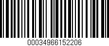 Código de barras (EAN, GTIN, SKU, ISBN): '00034966152206'