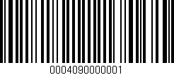 Código de barras (EAN, GTIN, SKU, ISBN): '0004090000001'