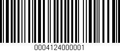 Código de barras (EAN, GTIN, SKU, ISBN): '0004124000001'