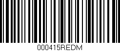 Código de barras (EAN, GTIN, SKU, ISBN): '000415REDM'