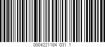 Código de barras (EAN, GTIN, SKU, ISBN): '0004221184_031_1'