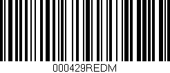 Código de barras (EAN, GTIN, SKU, ISBN): '000429REDM'