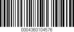Código de barras (EAN, GTIN, SKU, ISBN): '0004360104576'