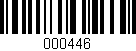 Código de barras (EAN, GTIN, SKU, ISBN): '000446'