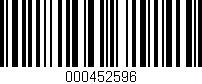 Código de barras (EAN, GTIN, SKU, ISBN): '000452596'