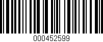 Código de barras (EAN, GTIN, SKU, ISBN): '000452599'