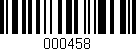 Código de barras (EAN, GTIN, SKU, ISBN): '000458'