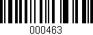 Código de barras (EAN, GTIN, SKU, ISBN): '000463'