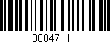 Código de barras (EAN, GTIN, SKU, ISBN): '00047111'