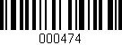Código de barras (EAN, GTIN, SKU, ISBN): '000474'