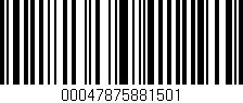 Código de barras (EAN, GTIN, SKU, ISBN): '00047875881501'