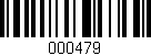 Código de barras (EAN, GTIN, SKU, ISBN): '000479'